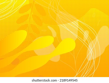 Abstract simple Digital Organic background with Orange Minimal natural line arts. Social media post, poster, book cover, presentation layout, brochure, print and wallpaper.