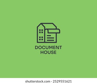 Abstract simple document house logo