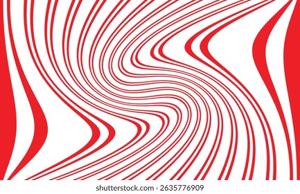 abstract simple double red line twist pattern art can be used background.