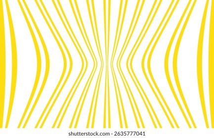 abstract simple double yellow line fisheye pattern art can be used background.