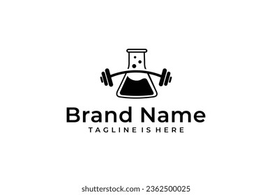 abstract simple fitness lab vector logo
