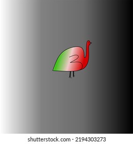 Abstract and simple flamingo bird image