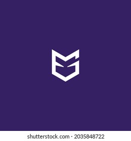 Abstract simple flat modern Geometric Initial Letter G head fox logo