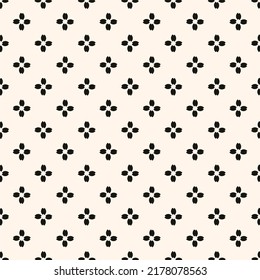 Abstract simple floral gothic style seamless pattern. Elegant minimal monochrome stylish background. Perfect for textile, wallpaper and fashion print.