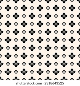 Abstract simple floral gothic style seamless pattern. Elegant minimal monochrome stylish background. Perfect for textile, wallpaper and fabrics.