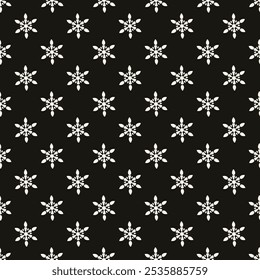 Abstract simple floral gothic style seamless pattern. Elegant minimal monochrome stylish background. Perfect for textile, wallpaper and fabrics.