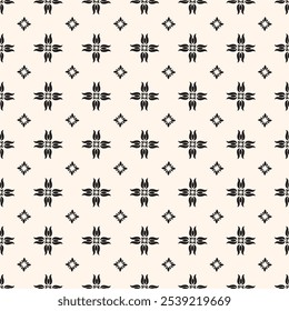 Abstrakte einfache florale gotische Stil nahtlose Muster. Eleganter minimalmonochromer stylischer Hintergrund. Perfekt für Textil-, Stoff- und Modedruck.