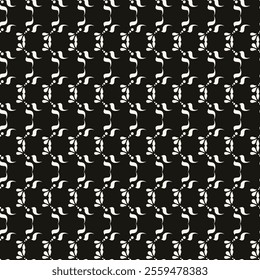 Abstract simple floral gothic style seamless pattern. Elegant minimal monochrome stylish background. Perfect for textile, fabric and fashion print.