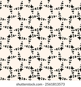 Abstract simple floral gothic style seamless pattern. Elegant minimal monochrome stylish background. Perfect for textile, fabric and fashion print.