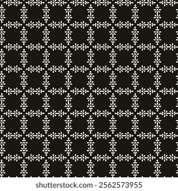 Abstract simple floral gothic style seamless pattern. Elegant minimal monochrome stylish background. Perfect for textile, fabric and fashion print.