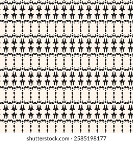 Abstract simple floral gothic style seamless pattern. Elegant minimal monochrome stylish background. Perfect for textile, wallpaper and fabrics.