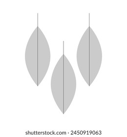 Abstract simple floral leaves element