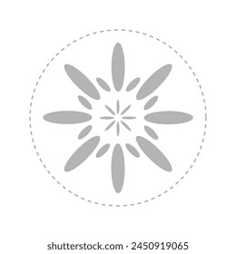Abstract simple floral leaves element