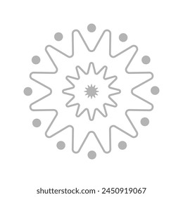 Abstract simple floral leaves element
