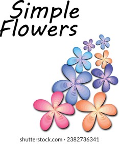 Abstract Simple Flower Vector Flower