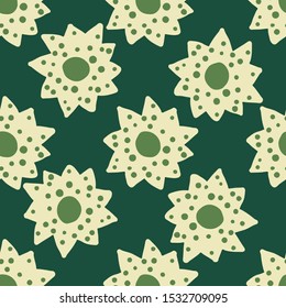 Abstract  simple flowers seamless pattern. Floral print with daisies flowers. Spring design for fabric, textile print, wrapping paper