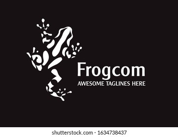 abstract simple frog vector illustration logo concept