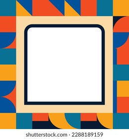 Abstract simple geometric background. Flat design in minimal color. Vector illustration.