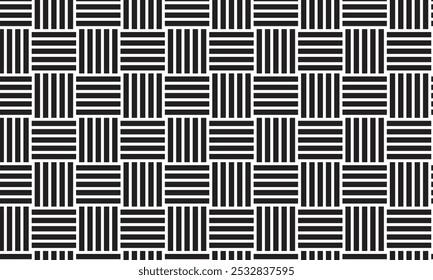 El patrón geométrico simple abstracto de la línea blanca negra de la raya se puede utilizar fondo.