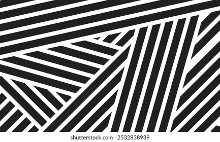 abstract simple geometric black white irregular line pattern can be used background.