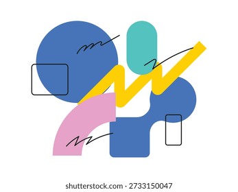 Abstraktes einfaches geometrisches Design, Weblayout ui ux Vorlage