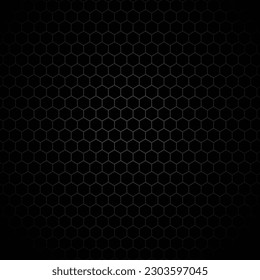 abstract simple geometric honeycomb gradient pattern with black background.