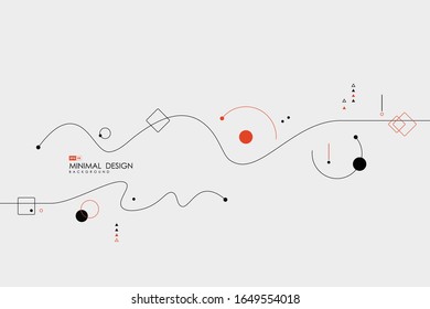 Abstract simple geometric line decorate shape of modern artwork background. Use for cover, ad, poster, template design, print. illustration vector eps10