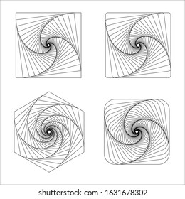 Abstract simple geometric polygonal shape. Vector illustration