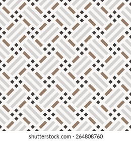 Abstract simple geometric shapes textured background. Seamless pattern. Vector.