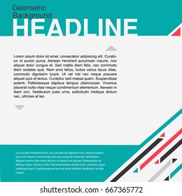Abstract a simple geometric template for the presentation. Template for business and creativity and text.