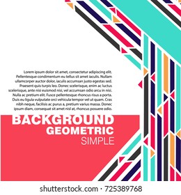 Abstract a simple geometric template for the presentation. Template for business and creativity and text.
