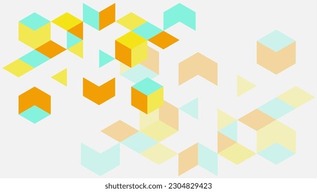 Abstract simple geometric triangle on white background. Vector illustration.