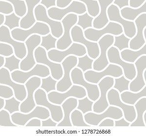 Abstract simple geometric vector seamless pattern with white line texture on grey background. Light gray modern wallpaper, bright tile backdrop, monochrome graphic element.
