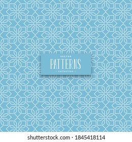 Abstract simple geometric vector seamless pattern with white line floral texture on grey background. Light gray modern wallpaper, bright tile backdrop, monochrome graphic element.
