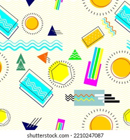 Abstract simple geometric vector seamless pattern. Wallpaper graphic element