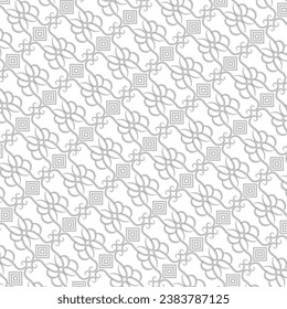 Abstract simple geometric vector seamless pattern with gold line texture on white background. Light modern simple wallpaper, bright tile backdrop, monochrome graphic element