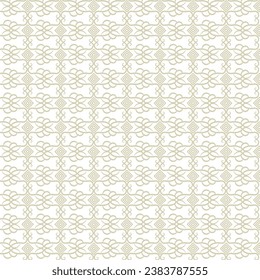 Abstract simple geometric vector seamless pattern with gold line texture on white background. Light modern simple wallpaper, bright tile backdrop, monochrome graphic element