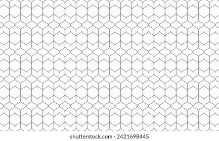 Resumen del patrón de línea sin soldadura del vector geométrico simple sobre fondo blanco. Resumen de diseño de patrones geométricos