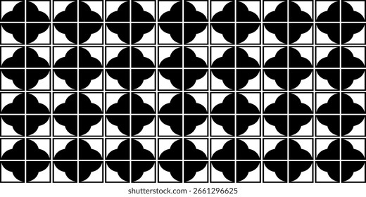 Abstract simple geometric vector seamless pattern with black color