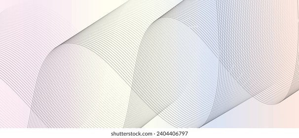 abstrakte, einfache geometrische Linienmuster Kunst auf weißem Farbverlauf-Hintergrund.