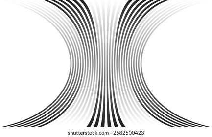 abstract simple gradient bulge line pattern art can be used background.
