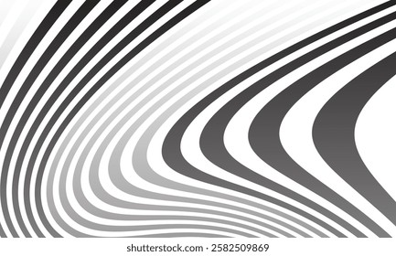 abstract simple gradient curve line pattern can be used background.