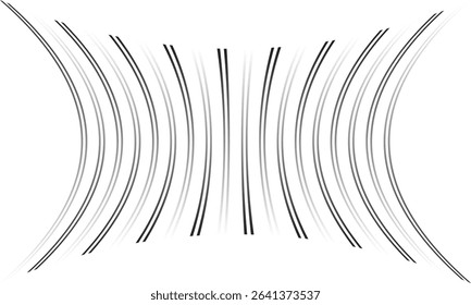 abstract simple gradient double line inflate pattern art can be used background.