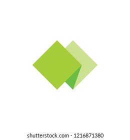 abstract simple gradient paper logo vector