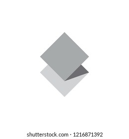 abstract simple gradient paper logo vector