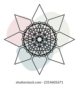 Abstract Simple Graphic Symbol Icon Design Pattern Background Line Ethnic Abstract Sign Element Icon Template