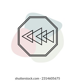Abstract Simple Graphic Symbol Icon Design Pattern Background Line Ethnic Abstract Sign Element Icon Template