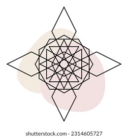 Abstract Simple Graphic Symbol Icon Design Pattern Background Line Ethnic Abstract Sign Element Icon Template
