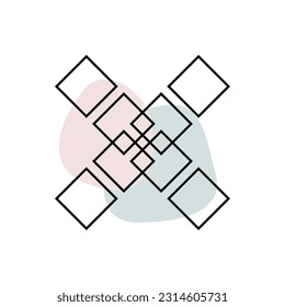 Abstract Simple Graphic Symbol Icon Design Pattern Background Line Ethnic Abstract Sign Element Icon Template