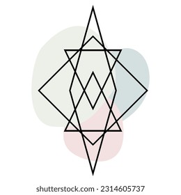 Abstract Simple Graphic Symbol Icon Design Pattern Background Line Ethnic Abstract Sign Element Icon Template